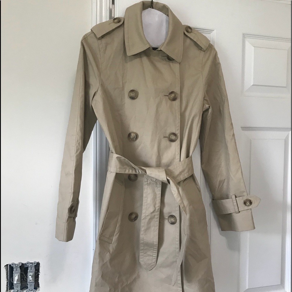Coach Tan Trench Coat NWOT XS